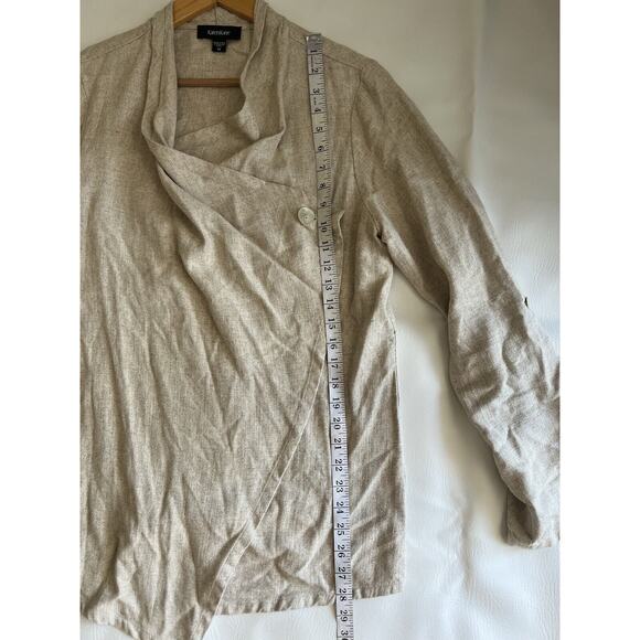 Karen Kane Ivory‎ Cardigan Jacket Size medium relaxed Minimalist with pockets - Picture 7 of 8